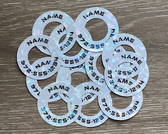 Disc Golf Labels - Holo-Shards MINIs - Personalized