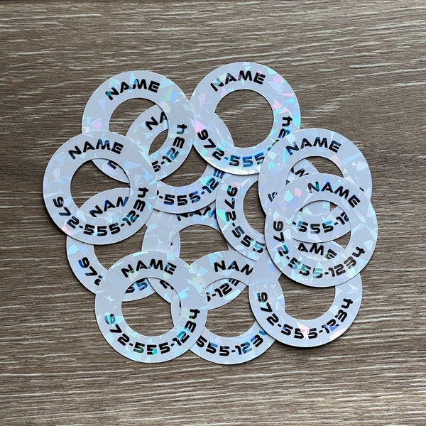 Disc Golf Labels - Holo-Shards MINIs - Personalized