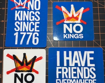 NO KINGS STICKERS