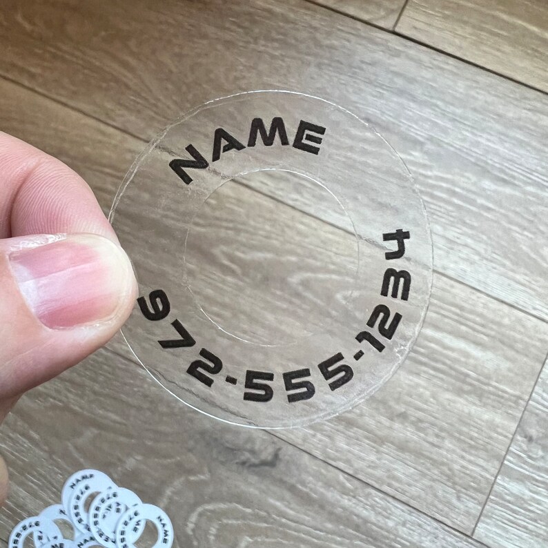 Disc Golf Labels Clear Minis Personalized Etsy