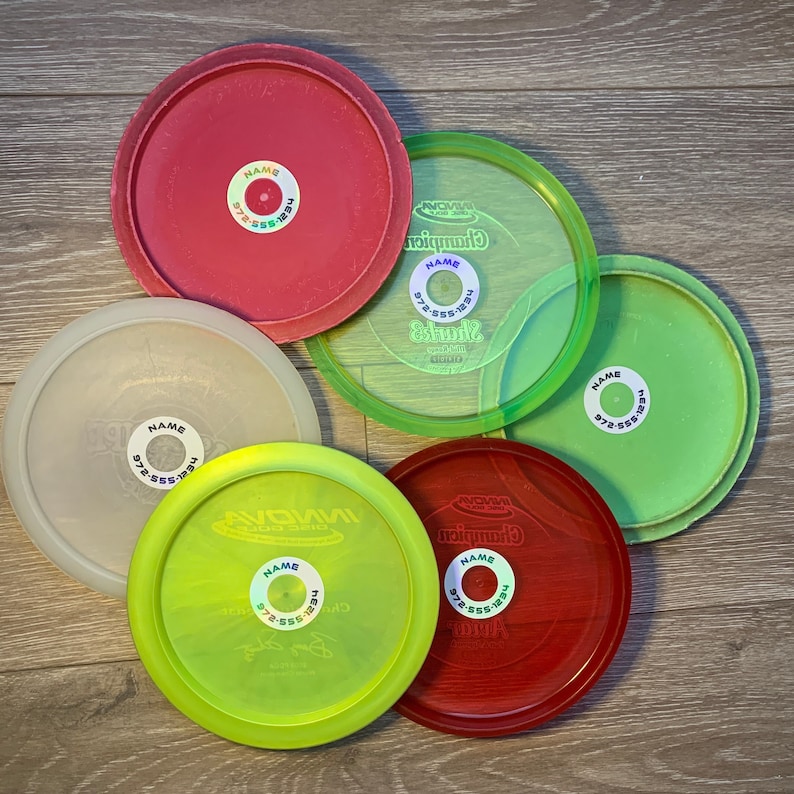 Disc Golf Labels Holographic Minis Personalized Etsy