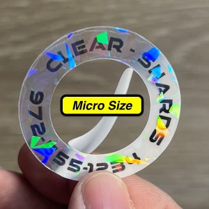 Disc Golf Etiketten - MICRO CLEAR SHARDS - Personalisiert
