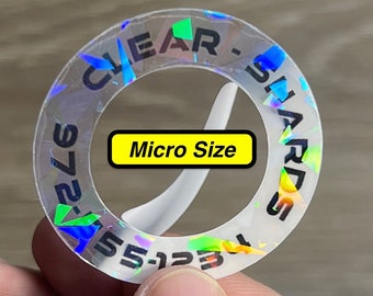 Disc Golf Labels - MICRO CLEAR SHARDS - Personalized