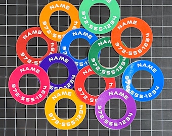 Disc Golf Labels - COLOR MINI-SIZED - Personalized