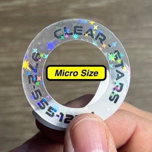 Discgolf-Etiketten – MICRO CLEAR STARS – personalisiert