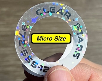 Disc Golf Labels - MICRO CLEAR STARS - Personalized