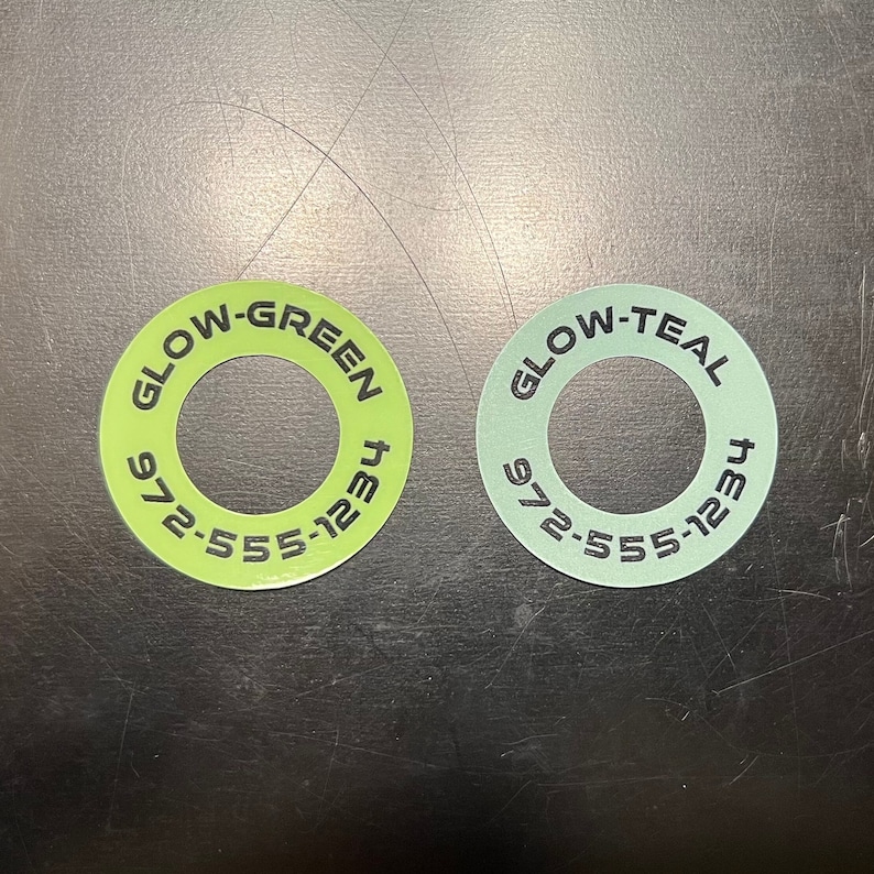 Disc Golf Labels TEAL GLOW Minis Personalized Etsy