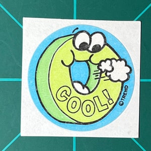 Candy Mint - Cool! - Matt - Trend Scratch & Sniff Sticker - Vintage 80er Retro Sammlerstück - Extrem selten - inklusive Marke