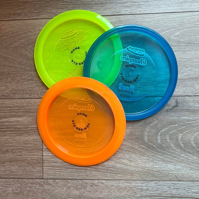 Disc Golf Labels Clear Minis Personalized Etsy