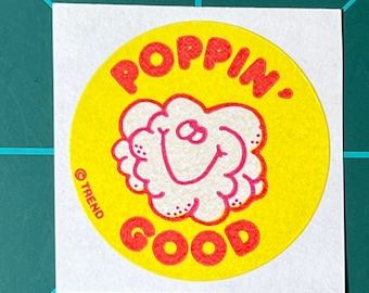 Vintage 80s Trend Popcorn Scratch & Sniff Sticker