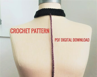 Crochet PATTERN Madame Pele Choker & Body Chain - Digital PDF Download Pattern