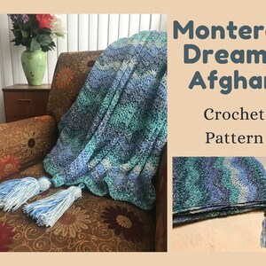 CROCHET PATTERN Monterey Dreams Afghan- PDF Digital Download