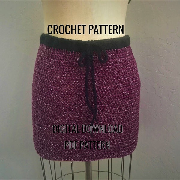 Crochet PATTERN - Madame Pele Mini Skirt - Digital Download PDF PATTERN