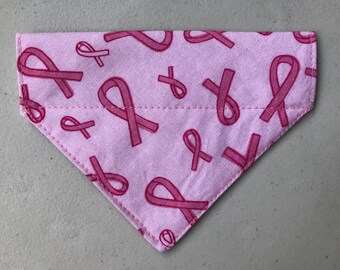 Breast Cancer Awareness PET BANDANA Dog / Cat Scarf (over the collar)  Pink Ribbon