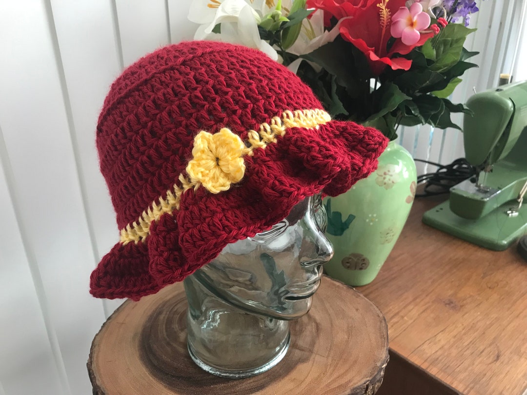PATTERN- Aloha Blossom Bucket Sun Hat Crochet PATTERN