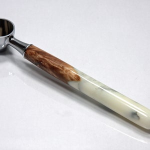 Handcrafted 1oz Coffee Scoop with Chrome-Plated Finish - Coffee Lover&#39;s Gift