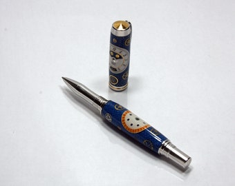 Handcrafted Rollerball Pen with Real Watch Gears: Collector's Gift