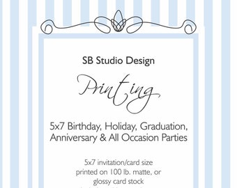 Printing Prices - 5x7 All Occasion Parties