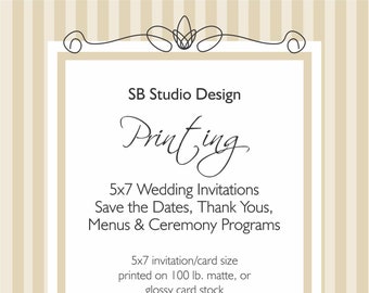 Printing Prices - 5x7 Announcement Cards