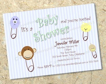 Invitación Al Baby Shower del Niño DIY imprimible en azul