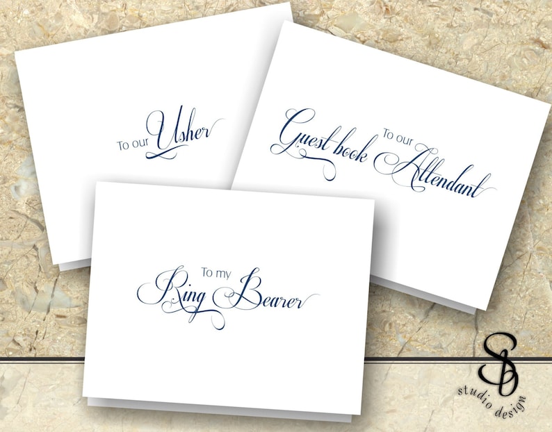 Set of 7 Bridal Party Thank You Cards - Etsy