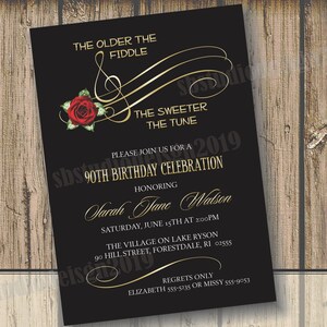 90th birthday invitation