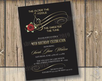 90th birthday invitation