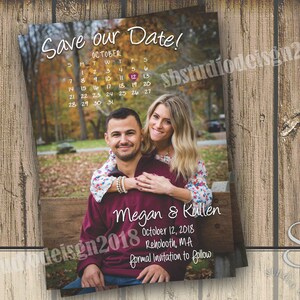 Calendar save the date. Photo Save the date. Wedding save the date.