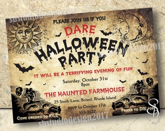 Ouija Board Halloween Party Invitation (PDF)