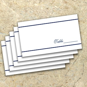 DIY elegant navy Wedding Place Cards