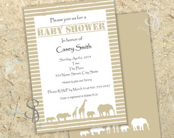 Safari Baby Shower Invitation