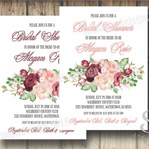 floral bridal shower invitation