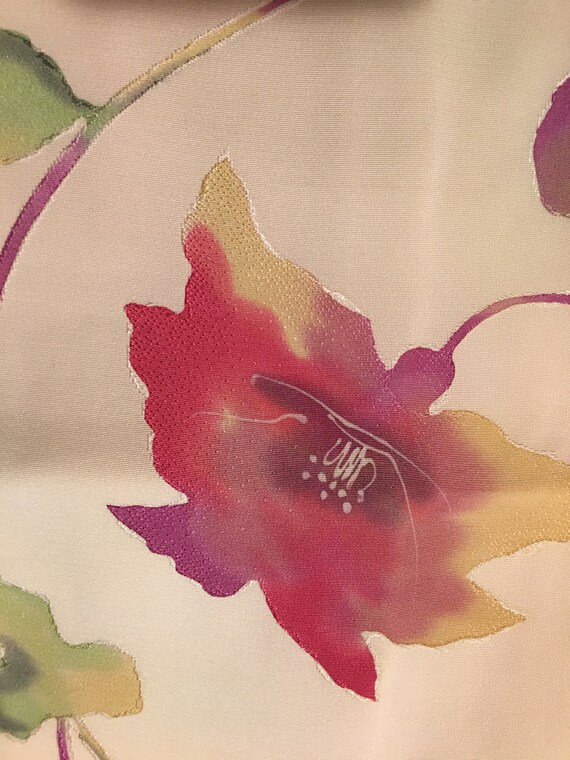 An Antique Silk Japanese  kimono beautiful dye al… - image 1