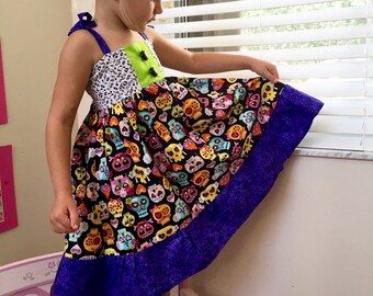 Girls Rock n Roll dress-Sugar Skull