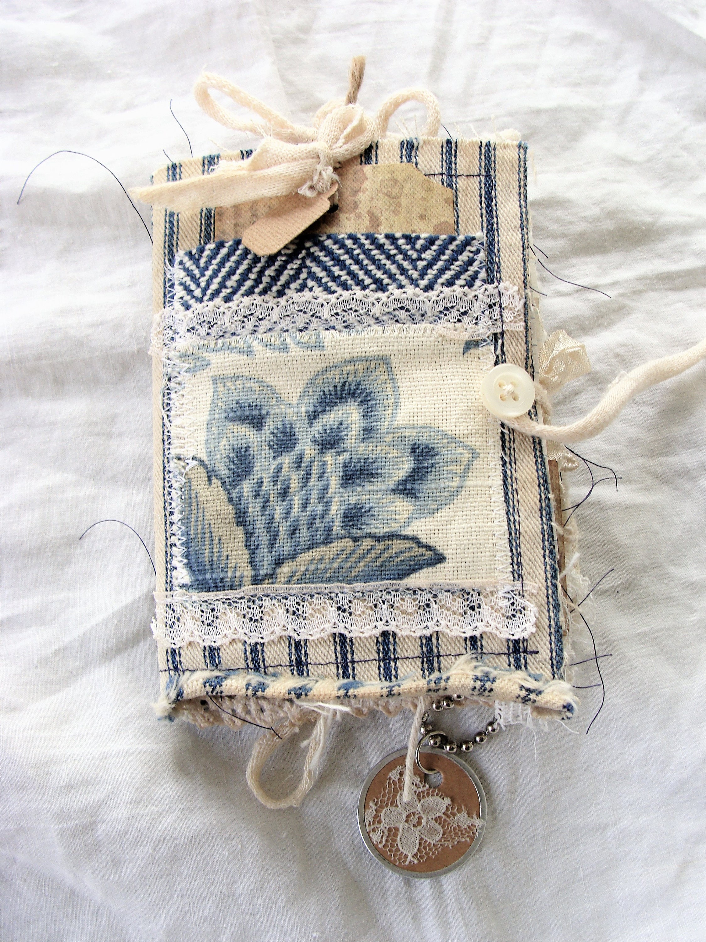 Fabric Lace Mini Journal Fabric Junk Journal Smash Book Etsy