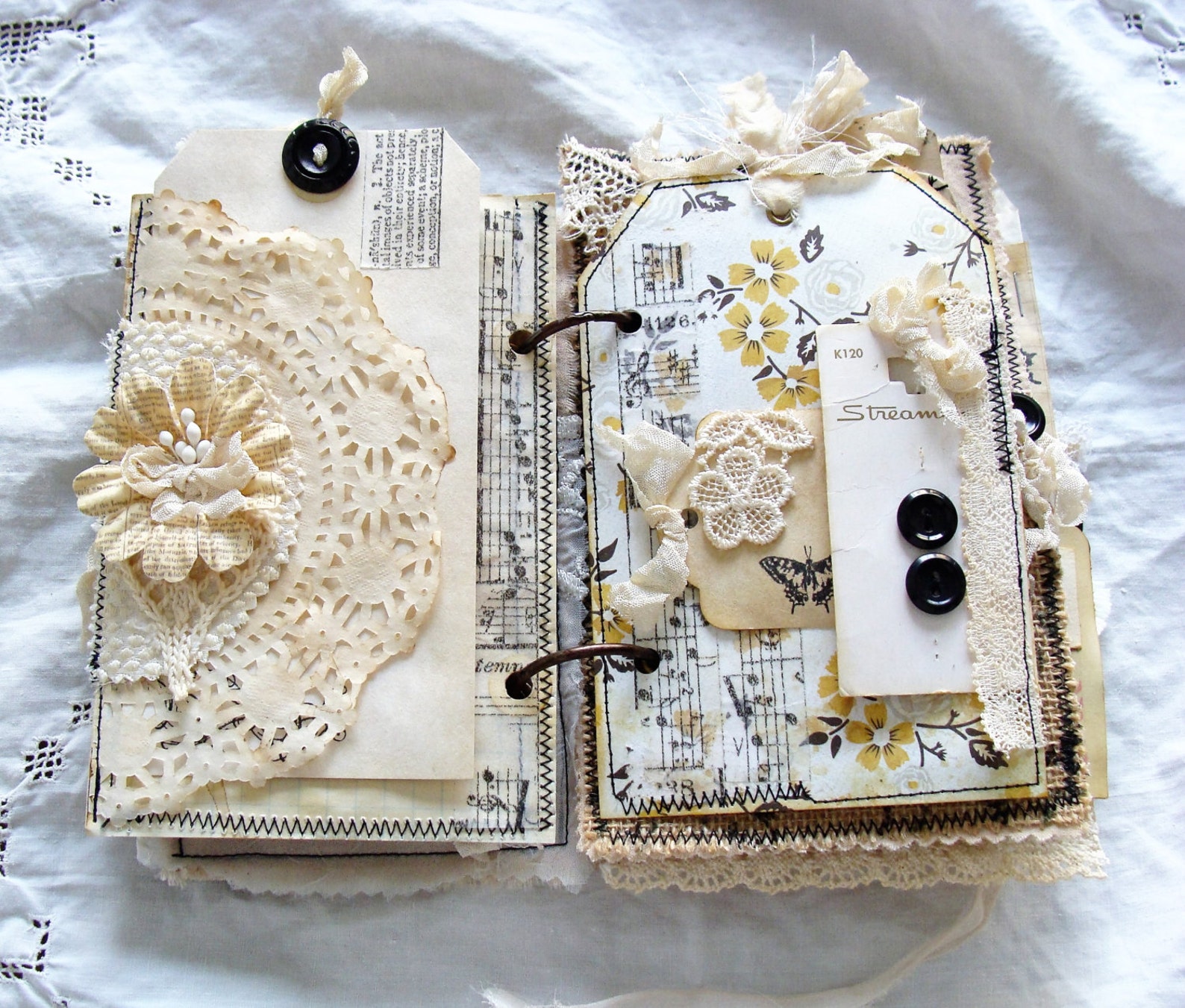 Vintage Junk Journal Rustic Smash Book Shabby Tattered Etsy