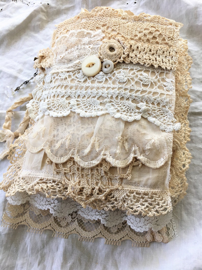 RESERVED Vintage Linen and Lace Journal Etsy RESERVED Vintage Linen and Lace Journal Etsy