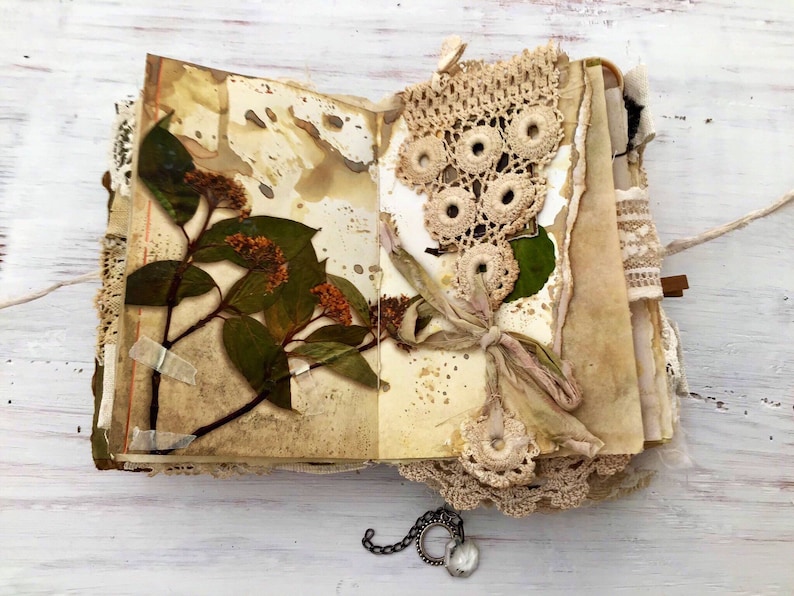 Handcrafted journal Preserved Memories Etsy