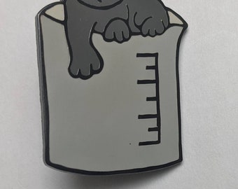 If I Fits, I Sits - 1.5" Lab Cat Hard Enamel Pin