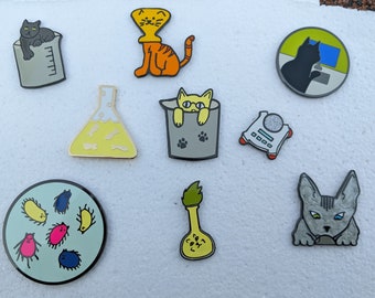 Lab Cat Crew - 9 Hard Enamel Pins