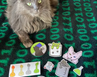 Lab Cat Stickers - Full Set