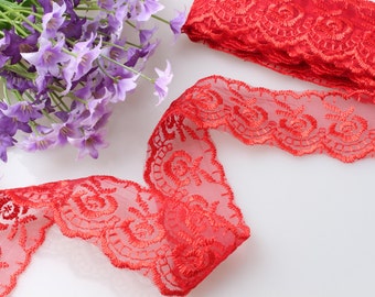 Lace DA12 trim 10yards ribbon floral embroidery
