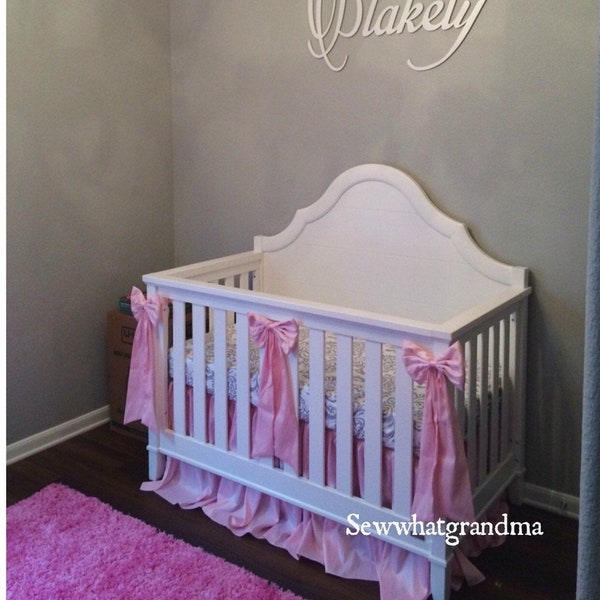 Gray Crib Skirt Etsy