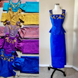 M-XL (6-10) Khmer Outfit, Traditional Fold Skirt & Top, Cambodian Dress, Khmer Cultural Fashion, Khmer Attires, Khmer USA Shop