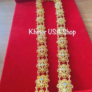 Fashion Gold Cheng, Crossbody, Body Jewelry, Khmer, Thai, Lao, Cambodian Style, Costume accessories, Southeast Asian