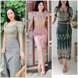 Myanmar Traditional Fashion Dress