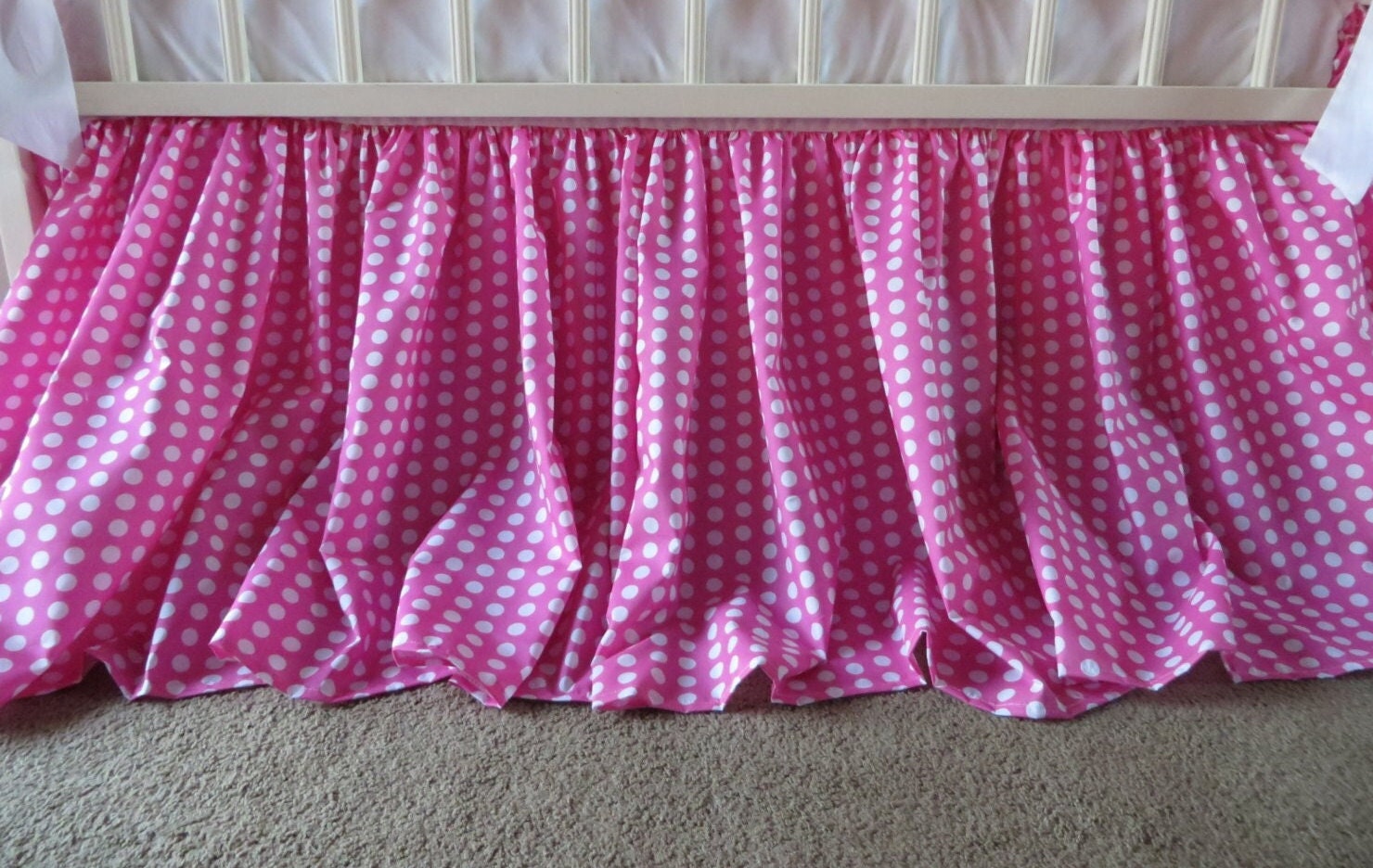 Polka Dot Crib Skirt Etsy
