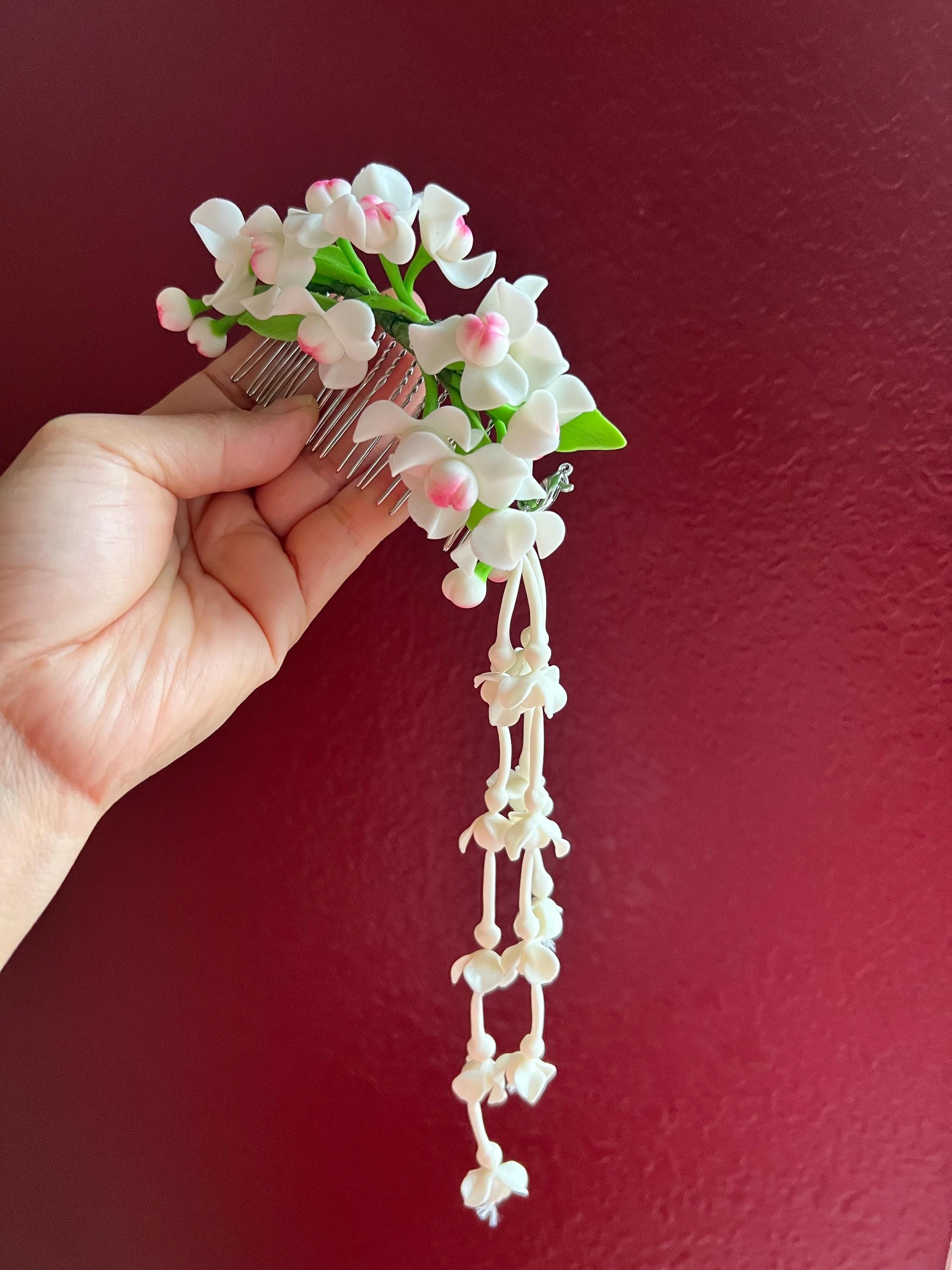 Rumduol Flowers Hair Comb, Romduol, Romdul Lamduan Flowers, Khmer
