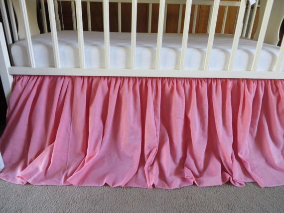 Coral ruffle crib skirt new arrivals