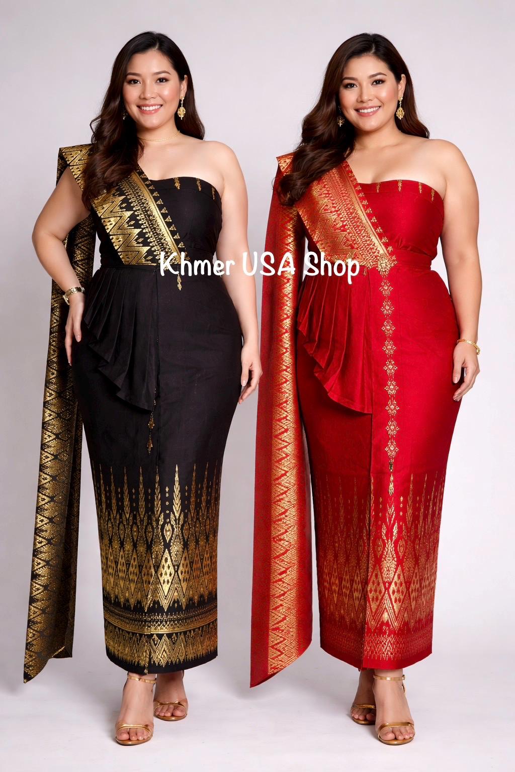 coral and gold maxi dress Augustus Belt Embellished Bodycon Mini Dress In Black L main image 1